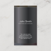 エレガントな黒および金ゴールドの会計士の名刺 名刺 (裏面)