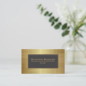 エレガントな黒および金ゴールド 名刺 (スタンド正面)