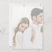 エレガントな黒と白のスクリプト2枚の写真の結婚式 招待状 (裏面)