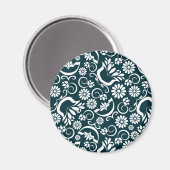 エレガントな黒と白のマグネット マグネット (正面/裏面)