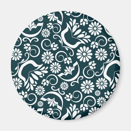 エレガントな黒と白のマグネット マグネット (正面)