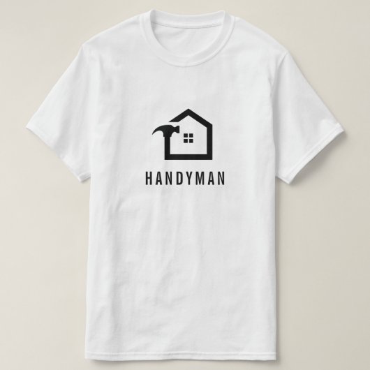 エレガントな黒と白の建築工事人 Tシャツ (デザイン正面)