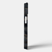 エレガントな黒と金のフラワーモチーフ Case-Mate iPhoneケース (裏面 / 右)