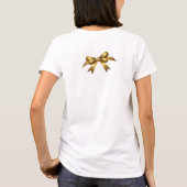 エレガントな黒と金のメリークリスマス 女性用 Tシャツ (裏面)