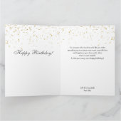 エレガントな黒と金の写真 折りたたみ式グリーティングカード カード (内部)