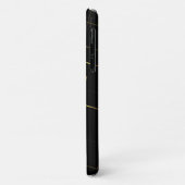 エレガントな黒と金の大理石 Case-Mate iPhoneケース (裏面/左)