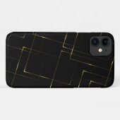 エレガントな黒と金の大理石 Case-Mate iPhoneケース (裏面(横))