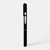 エレガントな黒と金の大理石 iPhone 16ケース (左側面)