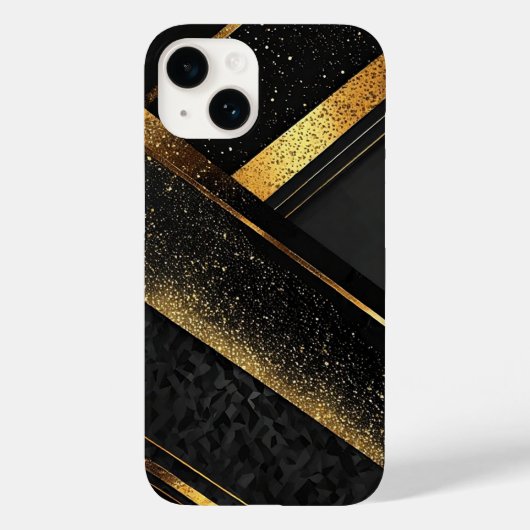 エレガントな黒と金の抽象的な背景 Case-Mate iPhoneケース (裏面)