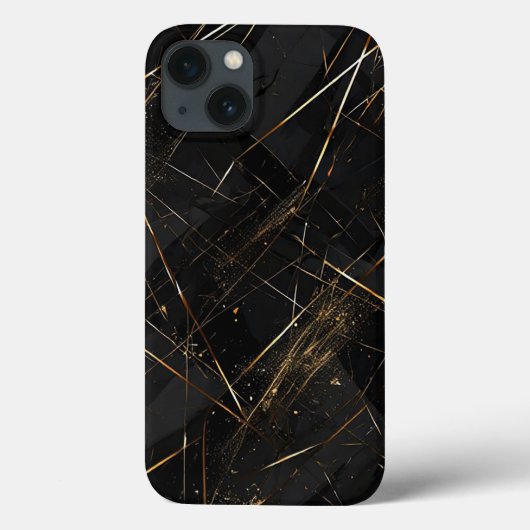 エレガントな黒と金の抽象的な背景 Case-Mate iPhoneケース (裏面)