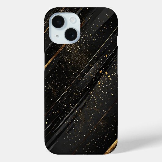 エレガントな黒と金の抽象的な背景 Case-Mate iPhoneケース (裏面)