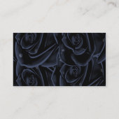 エレガントな黒のバラの名刺 名刺 (裏面)