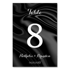 エレガントな黒の液体テーブルナンバー テーブルナンバー