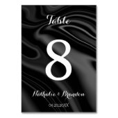 エレガントな黒の液体テーブルナンバー テーブルナンバー (裏面)