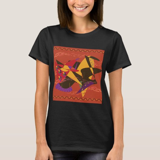 エレガントな黒人の女性二人 Tシャツ (正面)