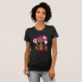 エレガントな黒人女性パーティー祝賀アート Tシャツ (正面フル)