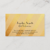 エレガントな黒及び金ゴールドのネイリスト 名刺 (裏面)