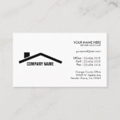 エレガントな黒及び金ゴールドの専門の不動産 名刺 (裏面)