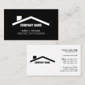 エレガントな黒及び金ゴールドの専門の不動産 名刺 (正面/裏面)