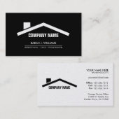 エレガントな黒及び金ゴールドの専門の不動産 名刺 (正面/裏面)