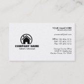 エレガントな黒及び金ゴールドの専門の不動産 名刺 (裏面)