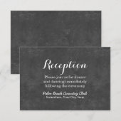 エレガントな黒板の結婚式の披露宴 エンクロージャーカード (正面/裏面)