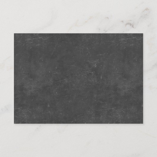 エレガントな黒板の結婚披露宴 エンクロージャーカード (裏面)