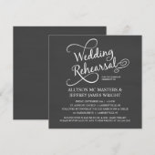 エレガントな黒板リハーサルディナー招待状 招待状 (正面/裏面)