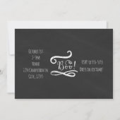 エレガントな黒板風パンプキン ハロウィン招待状 招待状 (裏面)