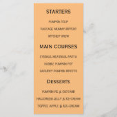 エレガントな黒猫、ハロウィンメニュー メニュー (裏面)