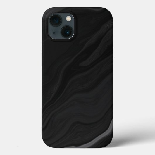 エレガントな黒石大理石模様 Case-Mate iPhoneケース (裏面)