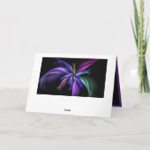エレガントな黒紫黄色と青のフラクタル カード (裏面)