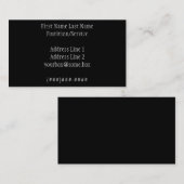 エレガントな黒 名刺 (正面/裏面)