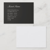 エレガントな黒 名刺 (正面/裏面)