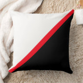 エレガントな黒 赤 白 クッション (ブランケット)