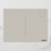 エレガントな1枚の写真を使ったホリデー ポストカード (裏面)