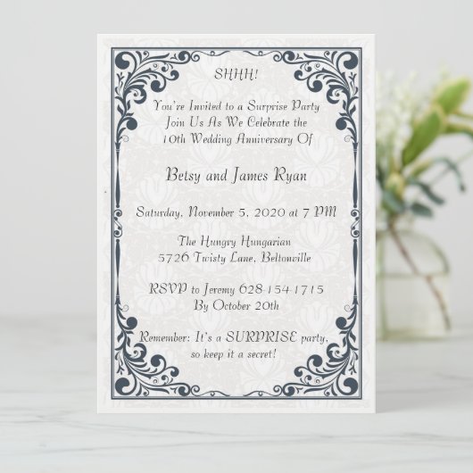 エレガントな10周年記念祝賀会 招待状 (スタンド正面)