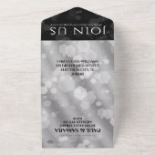 エレガントな10年目の錫婚式お祝い オールインワン招待状 (外側)