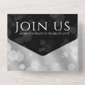 エレガントな10年目の錫婚式お祝い オールインワン招待状 (裏面)