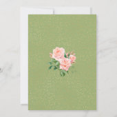 エレガントな100歳の誕生日お祝い水彩画グリ 招待状 (裏面)