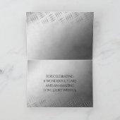 エレガントな11周年スチールウェディングアニバーサリーのお祝い サンキューカード (内部)