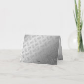 エレガントな11周年スチールウェディングアニバーサリーのお祝い サンキューカード (裏面)