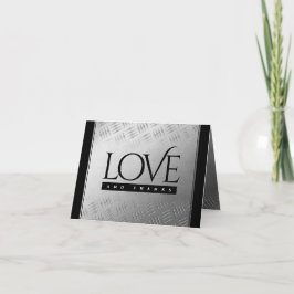 エレガントな11周年スチールウェディングアニバーサリーのお祝い サンキューカード