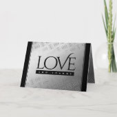 エレガントな11周年スチールウェディングアニバーサリーのお祝い サンキューカード (正面)