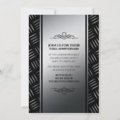 エレガントな11周年鋼婚式のお祝い 招待状 (裏面)