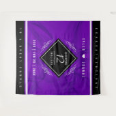 エレガントな12周年 シルク結婚記念日 お祝い タペストリー (正面(横))