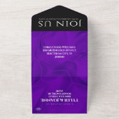 エレガントな12周年 シルク 結婚記念日 お祝い オールインワン招待状 (外側)