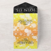 エレガントな13周年シトリン結婚記念日 オールインワン招待状 (外側)