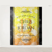 エレガントな13周年シトリン結婚記念日 タペストリー (正面)