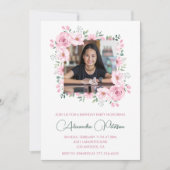 エレガントな13歳の誕生日招待状 フォト ボホ 招待状 (正面)